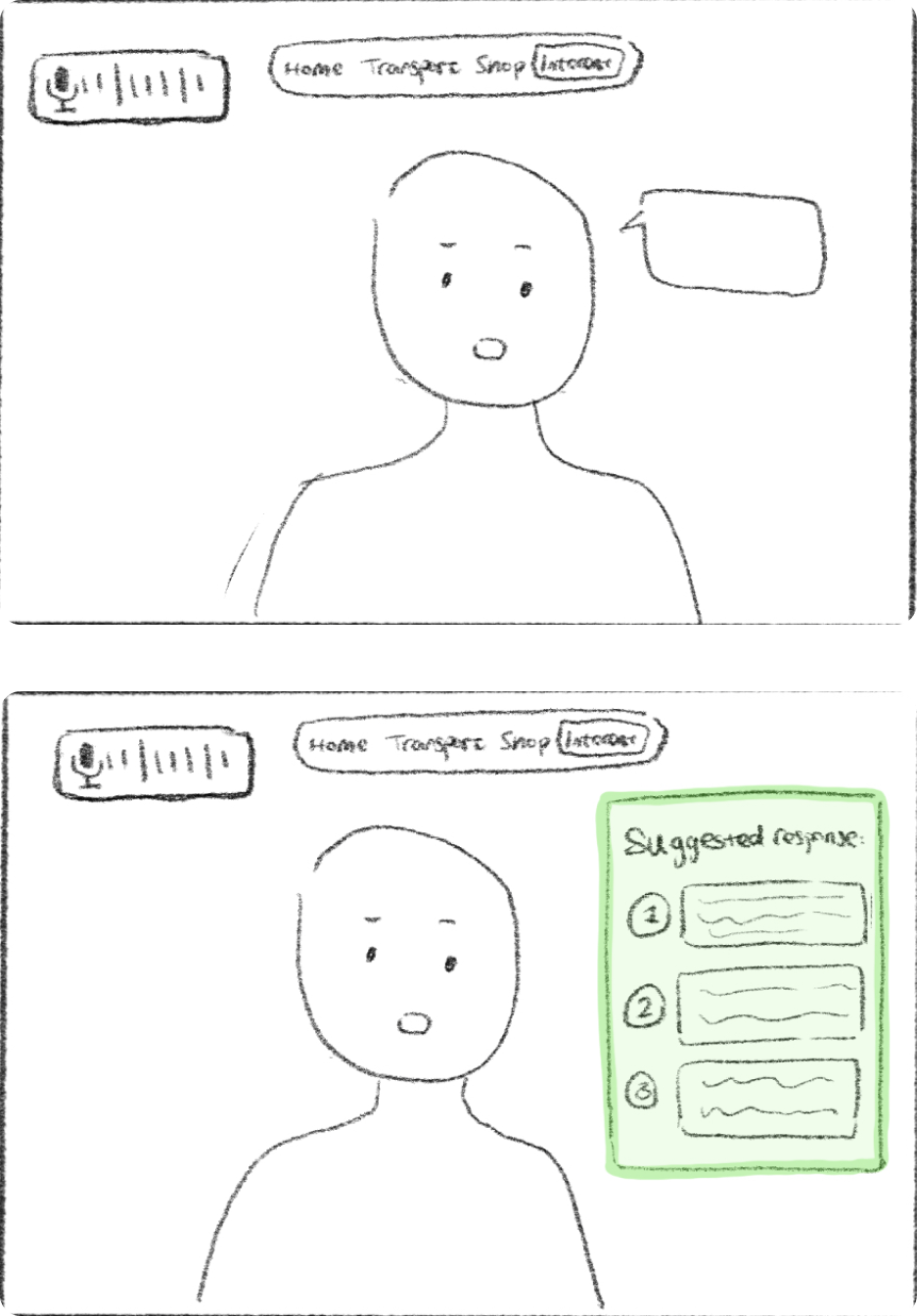 LeafLens suggesting supportive language during a sustainability conversation