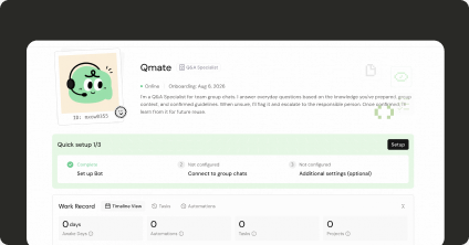 Preview of the Q&A Assistant guided setup experience